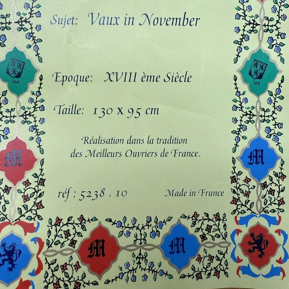 Tapisserie d’Halluin Vaux in November Wall Tapestry France 38x51 Hanging Artwork